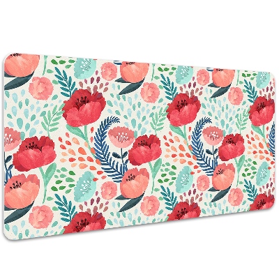 Large desk mat for children Poppy seed flower