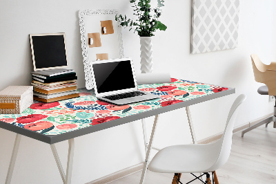 Large desk mat for children Poppy seed flower