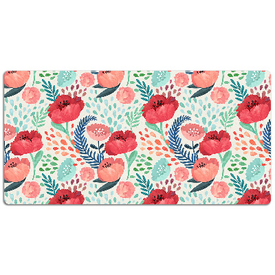 Large desk mat for children Poppy seed flower