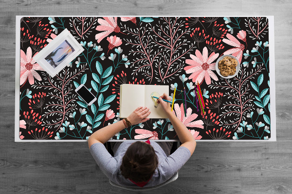 Full desk mat vintage flowers