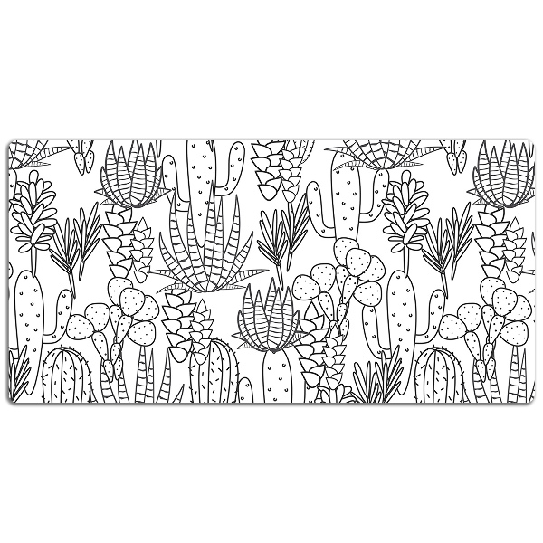 Large desk mat for children cacti
