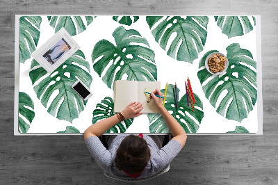 Desk pad monstera leaves