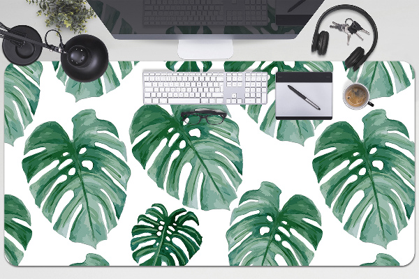 Desk pad monstera leaves