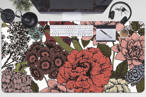 Desk pad Autumn flowers