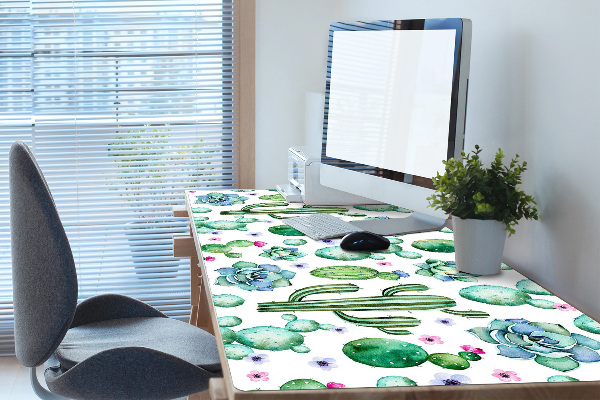 Large desk mat for children Cactus