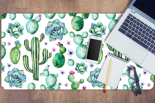 Large desk mat for children Cactus