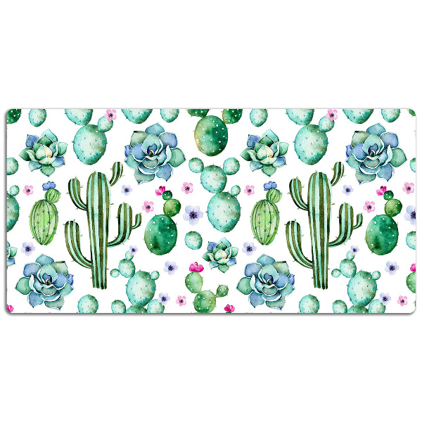 Large desk mat for children Cactus