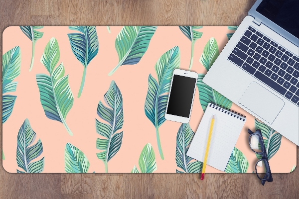Full desk pad peach leaves