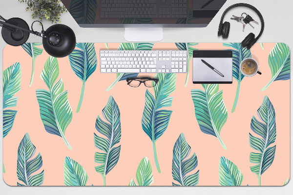 Full desk pad peach leaves