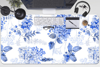 Desk mat blue hydrangea