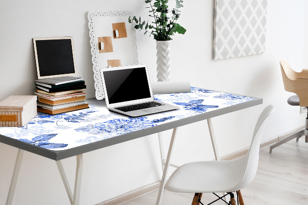Desk mat blue hydrangea