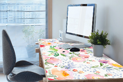 Full desk mat flowers pastels