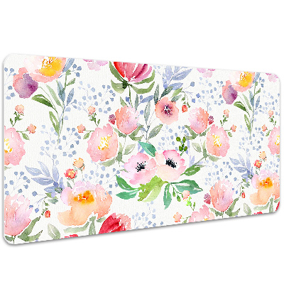 Full desk mat flowers pastels