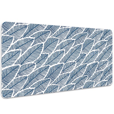 Full desk pad blue leaves