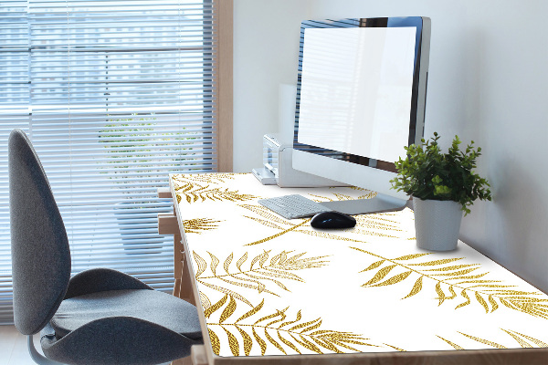 Large desk pad PVC protector palm leaves