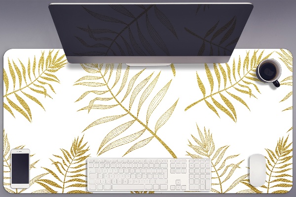 Large desk pad PVC protector palm leaves