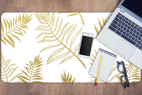 Large desk pad PVC protector palm leaves