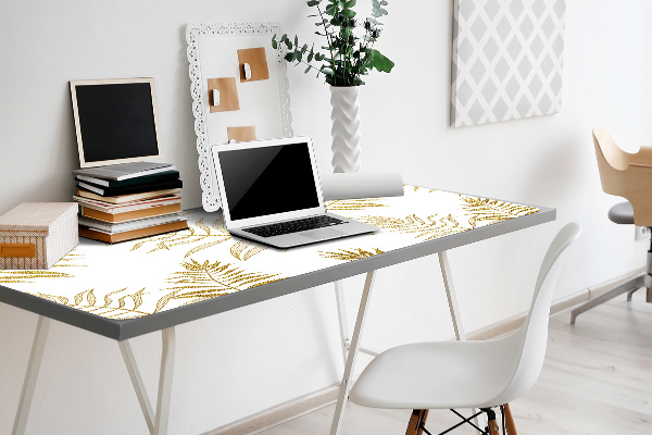 Large desk pad PVC protector palm leaves