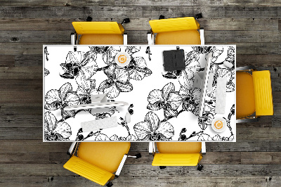 Large desk mat for children orchids