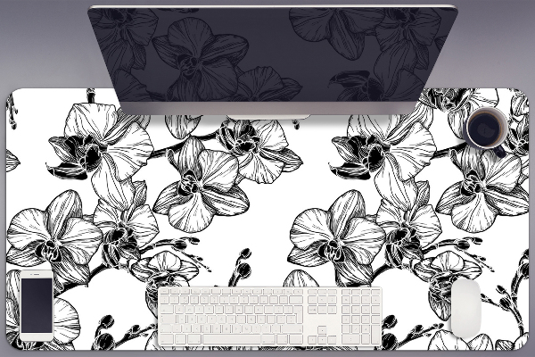 Large desk mat for children orchids