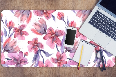 Full desk protector pastel flowers