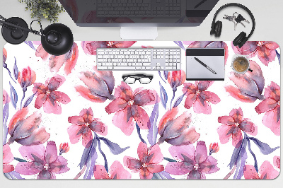 Full desk protector pastel flowers