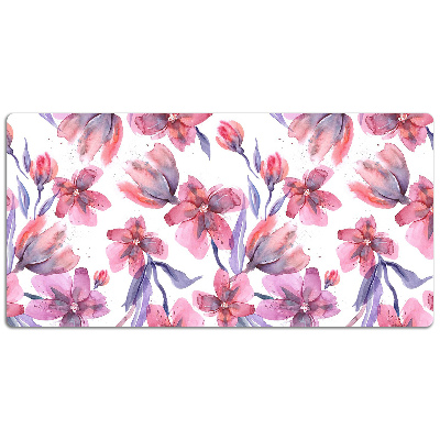 Full desk protector pastel flowers