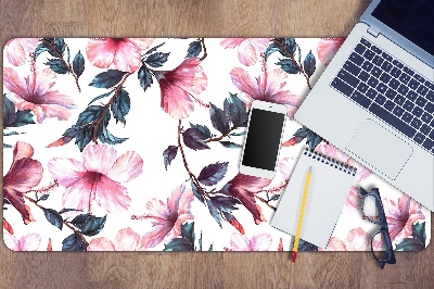 Full desk protector hibiscus flowers