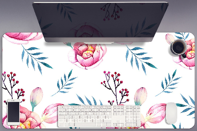 Large desk mat for children flowers