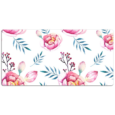 Large desk mat for children flowers