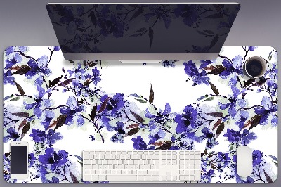 Full desk pad blue flowers