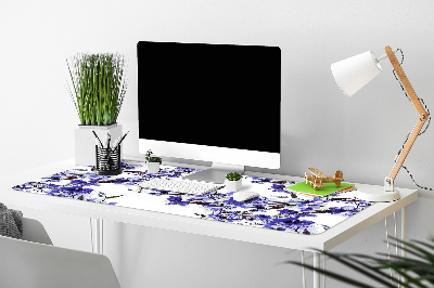 Full desk pad blue flowers