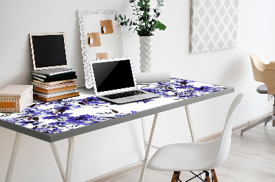 Full desk pad blue flowers