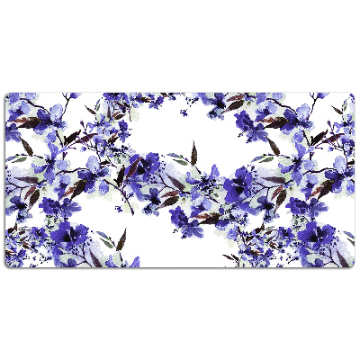 Full desk pad blue flowers