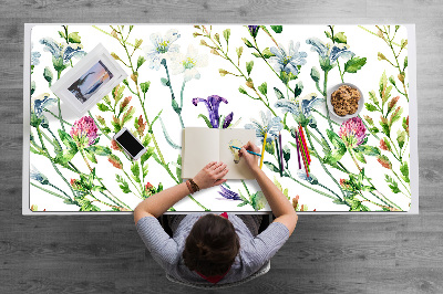 Large desk pad PVC protector Field flowers