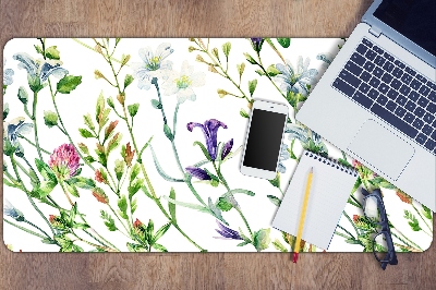 Large desk pad PVC protector Field flowers