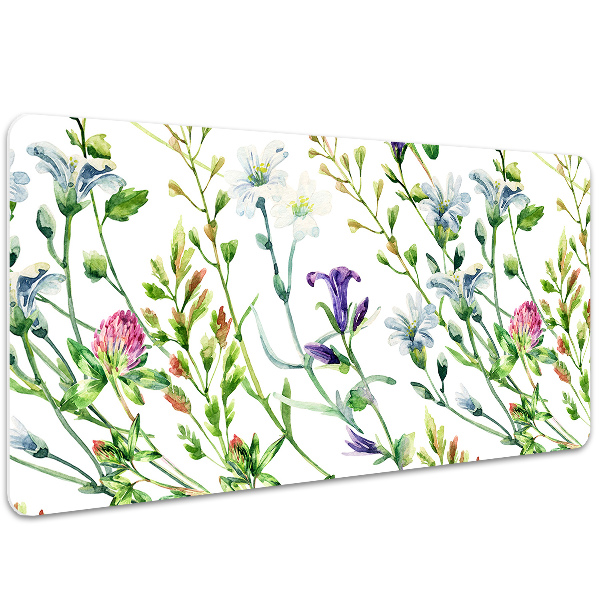 Large desk pad PVC protector Field flowers