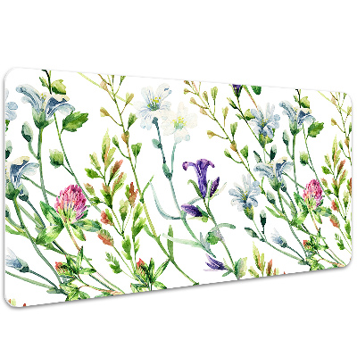 Large desk pad PVC protector Field flowers