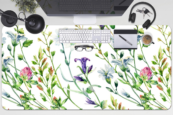 Large desk pad PVC protector Field flowers