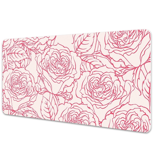 Large desk mat for children roses Doodle