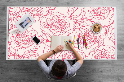 Large desk mat for children roses Doodle