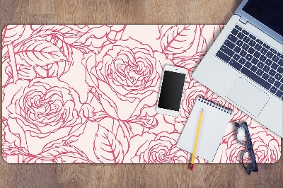 Large desk mat for children roses Doodle