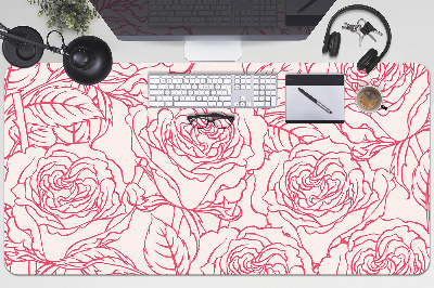 Large desk mat for children roses Doodle