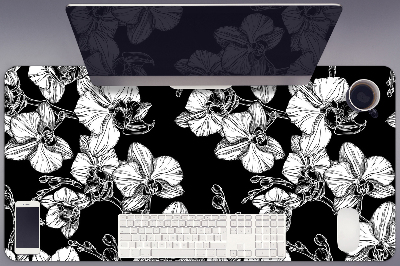 Full desk mat flowers negative