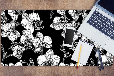 Full desk mat flowers negative