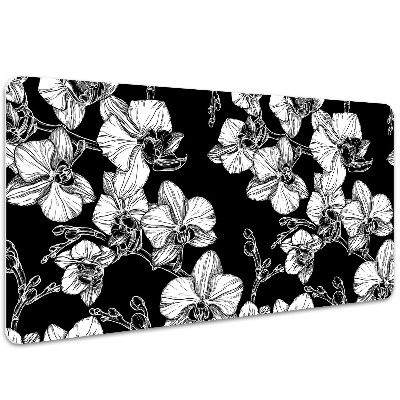 Full desk mat flowers negative