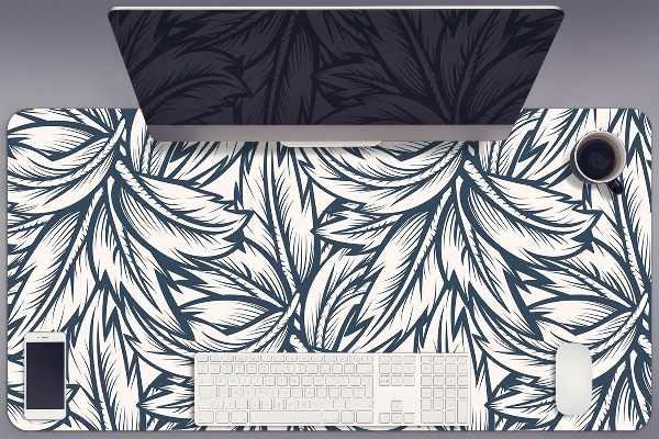 Desk pad drawn leaves