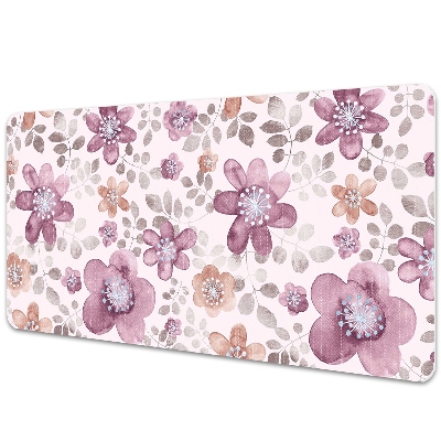 Large desk mat table protector pink flowers