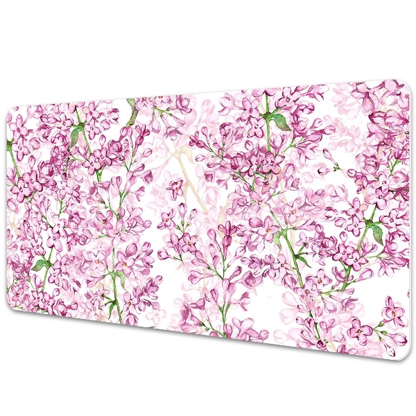 Large desk mat for children lilac flowers