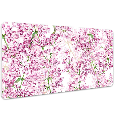 Large desk mat for children lilac flowers